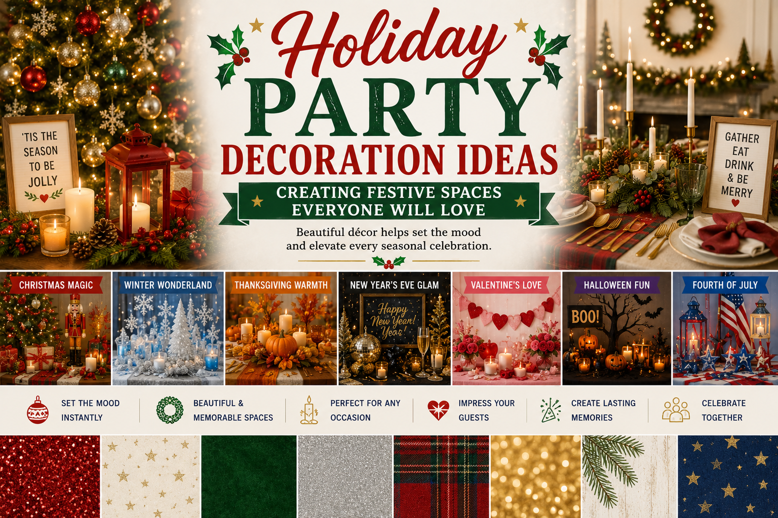 Elegant seasonal holiday party table
